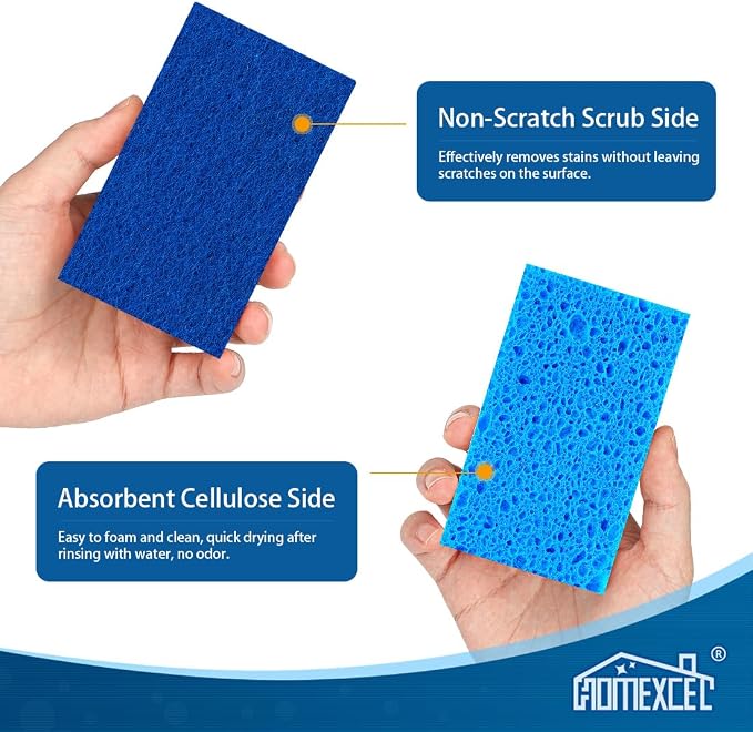 HOMEXCEL Sponges Kitchen 6pcs, Non-Scratch Sponges - Image 3