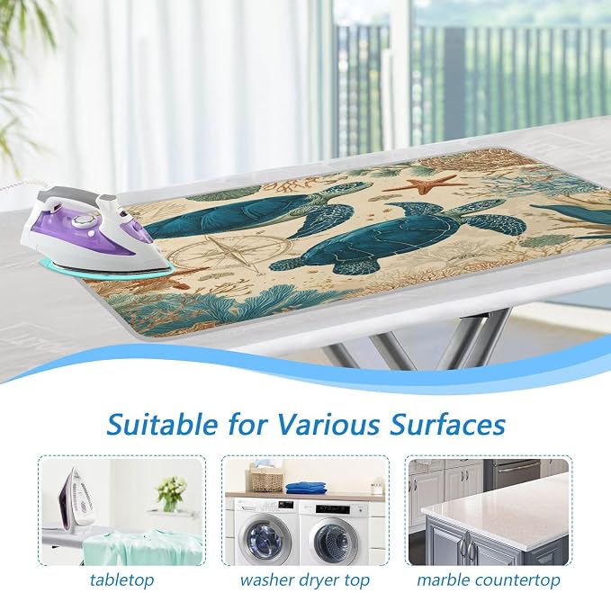 Sea Turtle Corals Starfish Ironing Mat - Image 5
