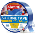 XFasten Self Fusing Silicone Tape Waterproof – 1" x 36 Feet Blue, Self by XFasten