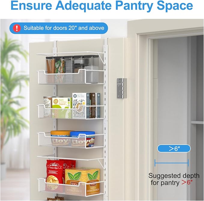 Over the Door Pantry Organizer, 10-Tier Over the Door Organizer - Image 4