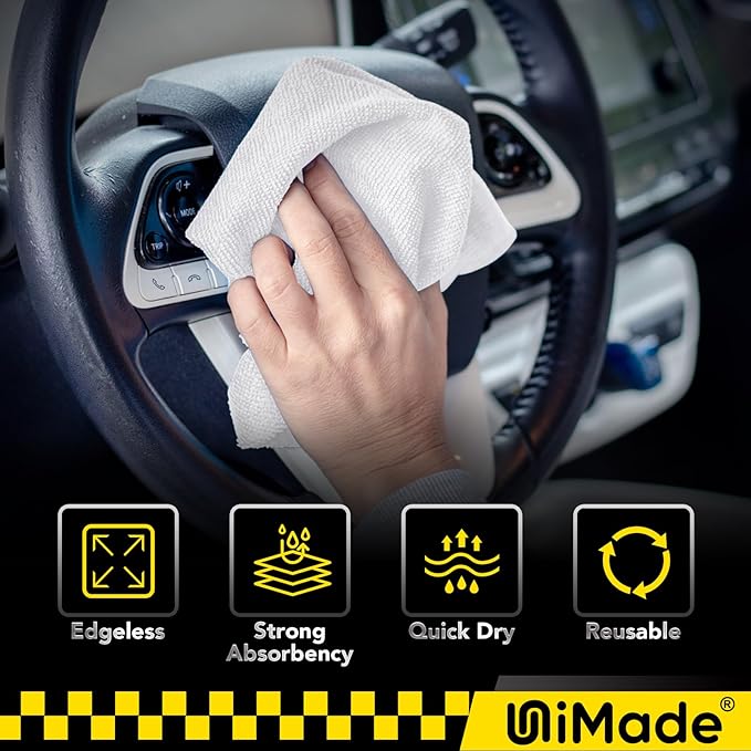 Shop Towels, 100 Pack Commercial Grade Work Rags Microfiber Towels - Image 6