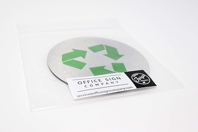 Metal Trash & Recycling Signs | Garbage & Recycling Bin Marker | Set of 2 - Image 6