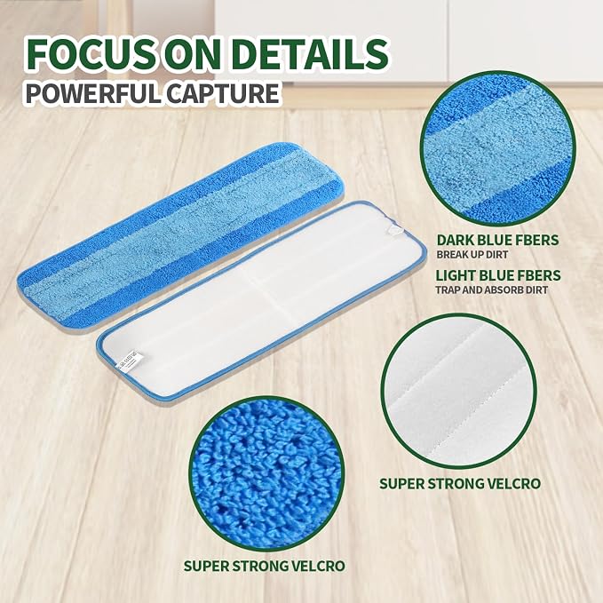 8 Pack Microfiber Cleaning Pads - Image 2