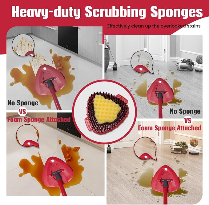 1 Pcs Spin Mop Replacements Scrub Brush and 1 Mop Base - Image 2