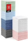 HOMEXCEL Microfiber Washcloths 50 Pack, Highly Absorbent and Soft Face Towel by HOMEXCEL