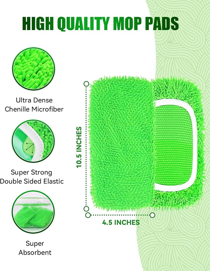 Reusable Wet Pads Refill for Swiffer Sweeper Mop, Dry Sweeping Cloths & Wet - Image 3
