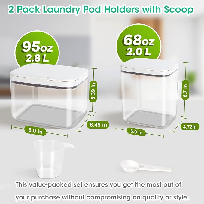 2 Pack Laundry Pods Container - Image 5