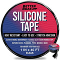 Black Heavy Duty Silicone Tape, Self-Fusing Rubber Hose and Plumbing Water Pipe by BetterBoat