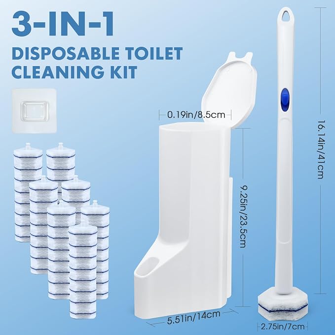 COBETE Disposable Toilet Brush Wand 2 Kit - Image 7