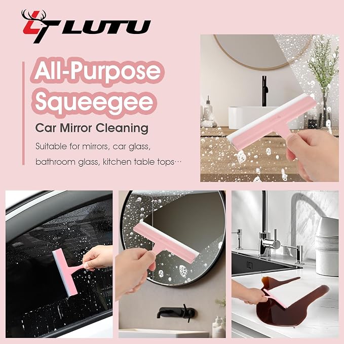 5" Silicone Shower Squeegee for Glass Doors & Car Windows - Image 5
