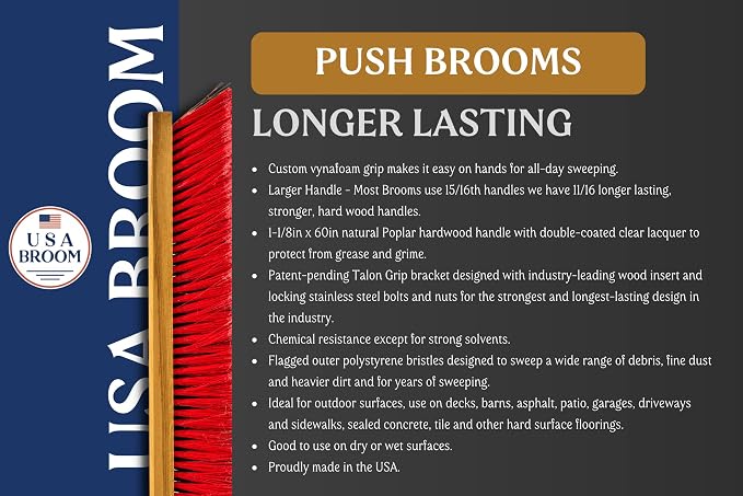 24" Everyday Sweep Indoor/Outdoor Push Broom - Image 8