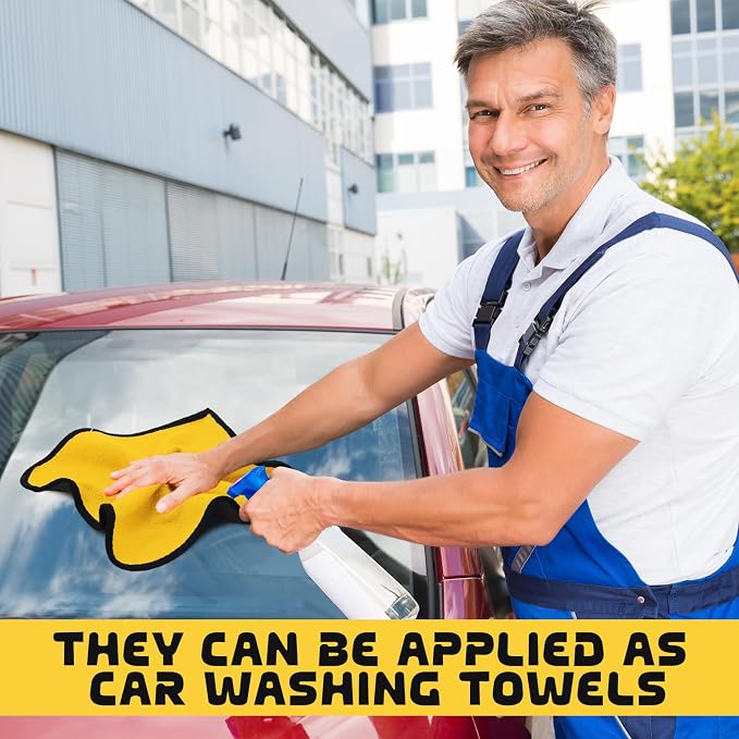 Tallew 50 Pcs Microfiber Towels 16 Inch x 16 Inch Microfiber Cloth Car Drying - Image 4