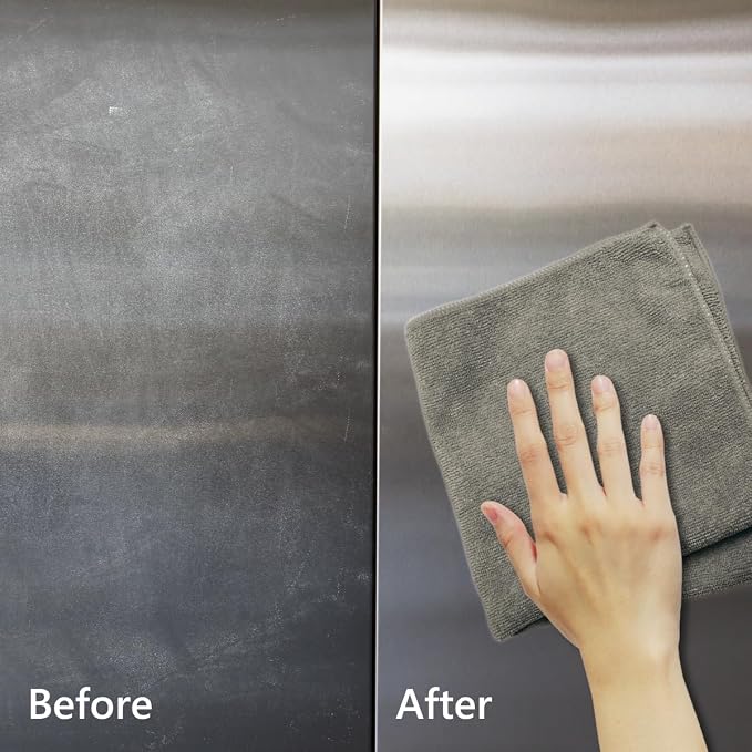 MORE - Stainless Steel Cleaner & Polish Spray + Microfiber Cloth - Stainless - Image 3