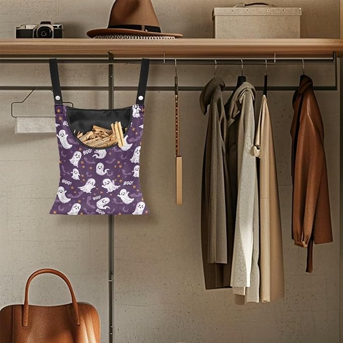 Cute Ghost Clothespin Storage Hanger Bags Laundry Clothespin Bag - Image 5