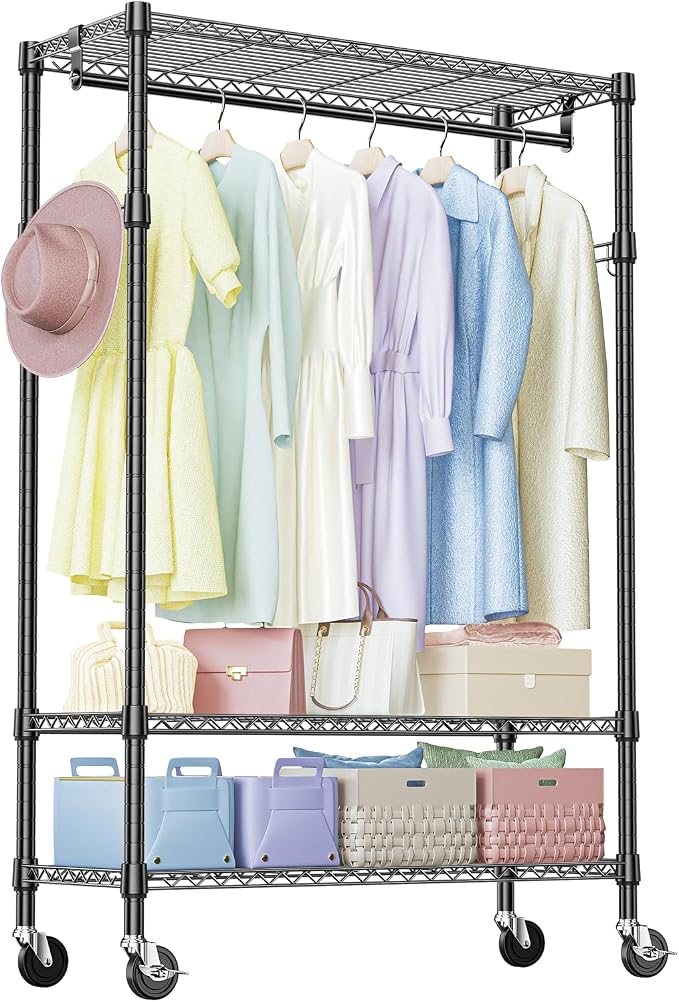 IZEUK Heavy Duty Rolling Garment Rack by IZEUK