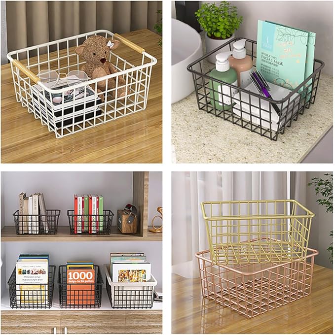 Kitchen Wire Baskets Farmhouse Decor Metal Food Storage Organizer, Household - Image 3