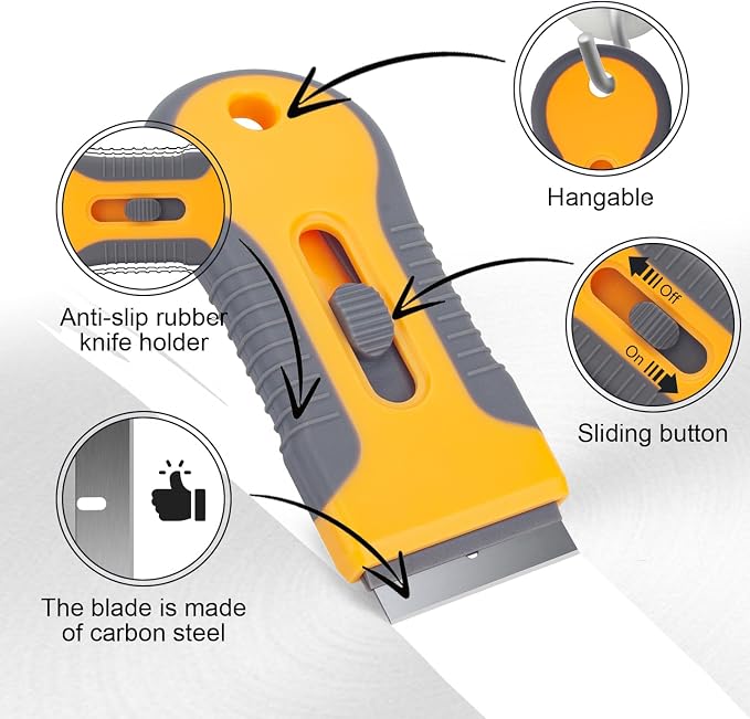 Razor Blade Scraper Tool with 15pcs Extra Blades, Old Label, Decal Sticker - Image 3