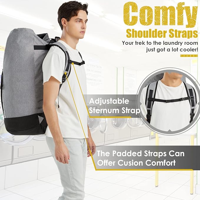 Laundry Bag for College, 115L Heavy Duty Laundry Backpack - Image 4