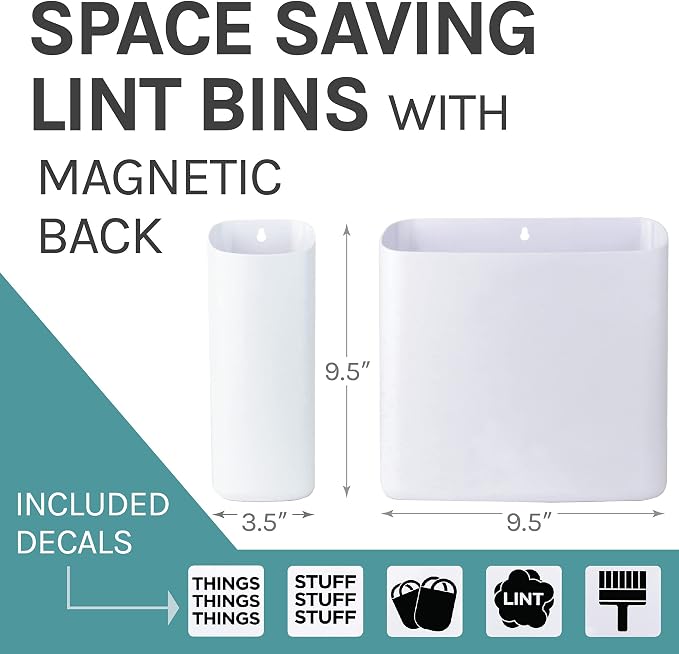 JS Jackson Supplies White Lint Bin - Image 2