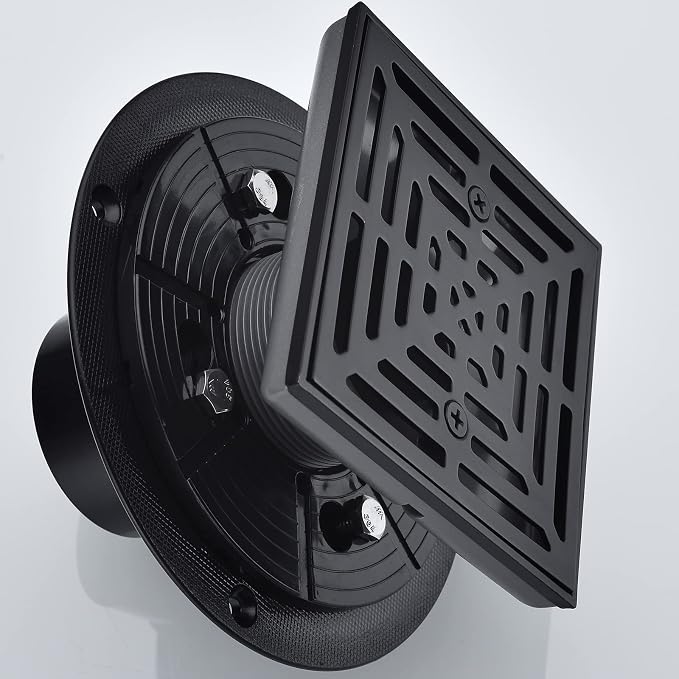 RANDOM 4 Inch Black Shower Drain Square - Image 6