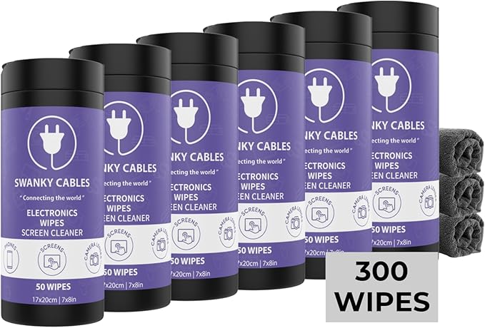 Screen Cleaner Wipes: Electronic Wipes by SWANKYCABLES
