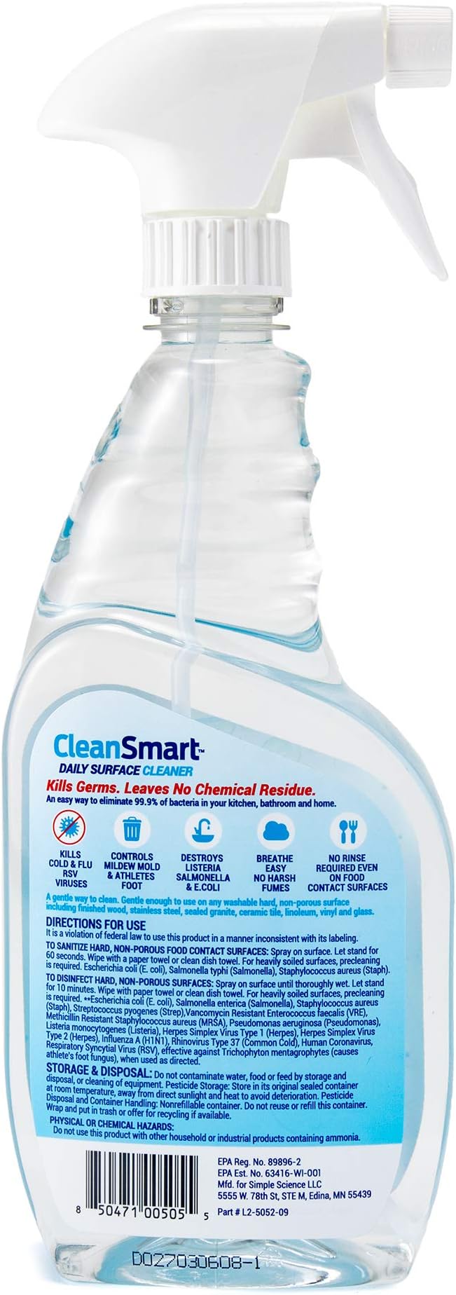 CleanSmart Daily Surface Cleaner and Pet-Safe Disinfectant, Kills 99.9% of - Image 9