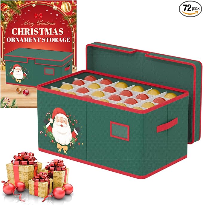 Christmas Ornaments Storage Box by ROMANKAS