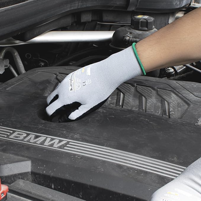 3-Paris Large Work Gloves for Men and Women, Nitrile Coated Safety Protective - Image 5