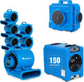 MOUNTO Water Damage Restoration Combo Package 6x Air Mover 1x Air Scrubber 1x by MOUNTO