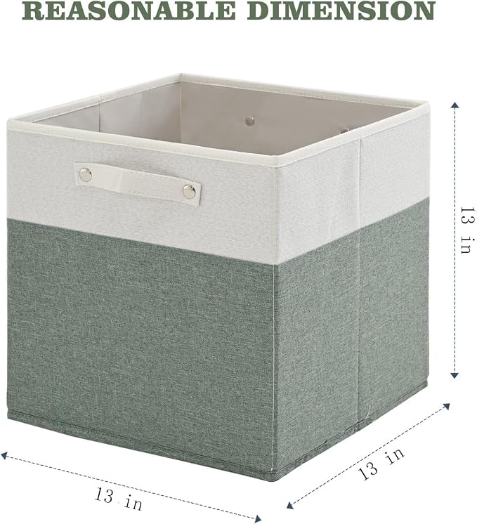 13 x 13 Inch Fine Linen Storage Bins - Image 2