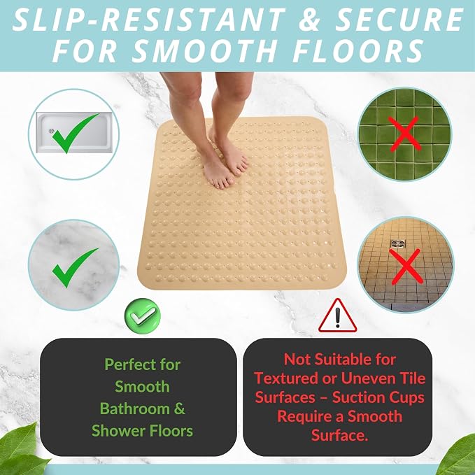 ENKOSI Extra Large Square Non Slip Shower Mat - Image 5