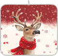 Christmas Reindeer Dish Drying Mat by Wamika