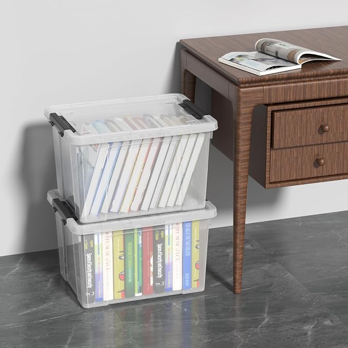 Zopnny 24 Quart Clear Plastic Storage Bin - Image 5