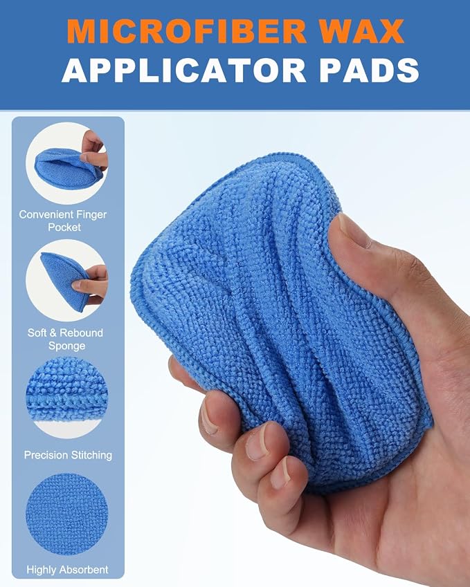 Wax Applicator Pads, 10 Pack Applicator Pad - Image 3
