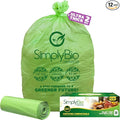 Simply Bio 50-55 Gallon Compostable Trash Bags Liners Flat-Top, Heavy Duty by SimplyBio