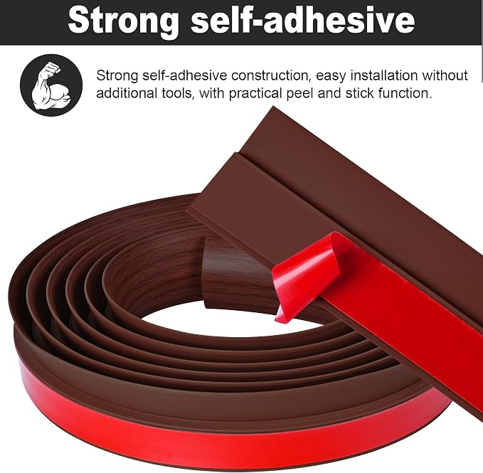 20Ft Carpet Floor Transition Strip, Self Adhesive Floor Edging Trim Strip - Image 3
