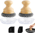Cast Iron Scrubber and Scraper, Chain Mail Cleaner by BEEPTRUM