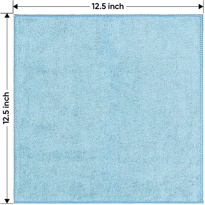 HOMEXCEL Blue Microfiber Cleaning Cloth 150 Pack, 12.5 x 12.5 inch Microfiber - Image 7