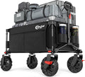 PORTAL Collapsible Wagon with Brakes, Heavy Duty Utility Cart with All-Terrain by PORTAL