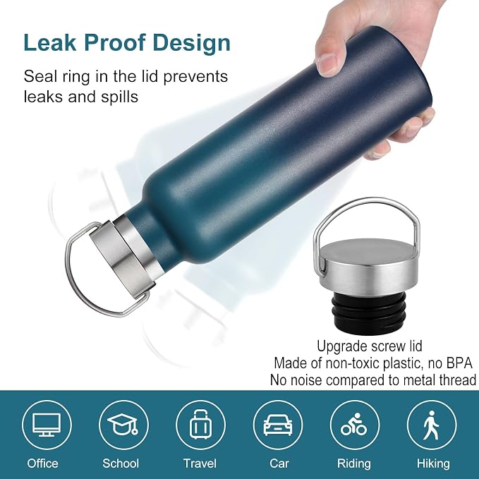 Neihepal Gradient Stainless Steel Water Bottles, 20 Ounce Vacuum Insulated - Image 4
