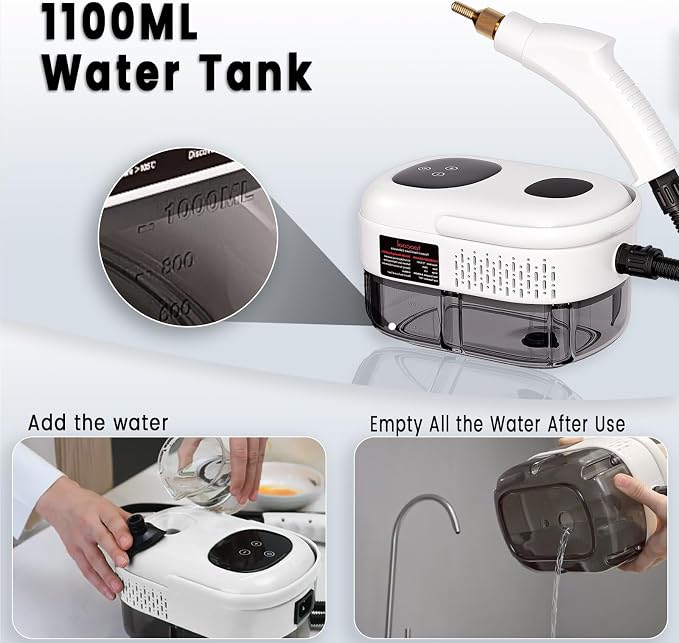2500W Handheld Steam Cleaner, Portable Car Steamer - Image 5