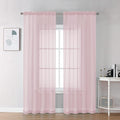 Chyhomenyc Sheer Blush Pink Curtains 90 inches Long 2 Panels, Light Filtering by Chyhomenyc