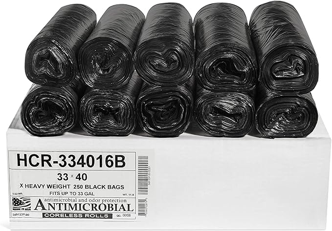 Aluf Plastics 33 Gallon Black Trash Bags by AlufPlastics