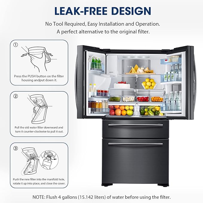 MARRIOTTO LT1000PC Refrigerator Water Filter, Water Filter ADQ747935 Compatible - Image 6