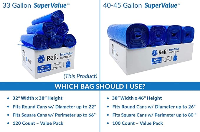 Reli. SuperValue 33 Gallon Recycling Bags Made in the USA - Image 8