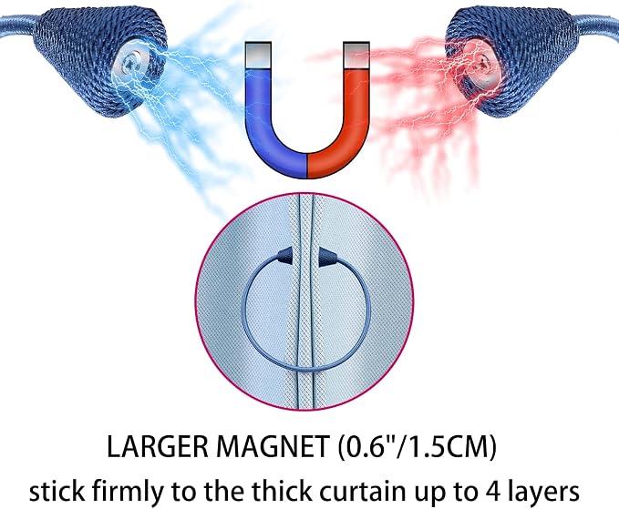 2 PCS Magnetic Curtain Tiebacks, European Style Convenient Drape Tie Backs - Image 4