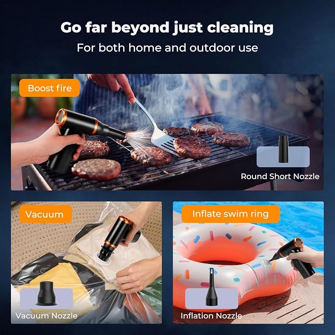 K&F Concept Electric Compressed Air Duster|300000RPM Vacuum Cleaner|3 Gear - Image 7