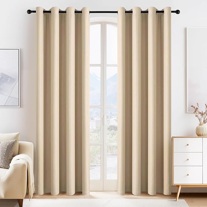 PONY DANCE Beige Window Curtains by PONYDANCE