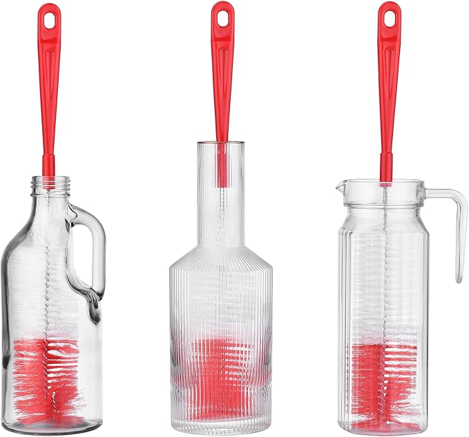 ALINK 3-Pack Long Red Bottle Cleaning Brush - Image 6