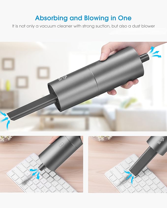 Brigii Mini Vacuum Cleaner, Small Handheld Vacuum Cordless USB Rechargeable - Image 3